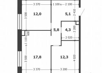 Продам 2-комнатную квартиру, 57.3 м2, Москва, 3-я очередь, к7, метро Автозаводская