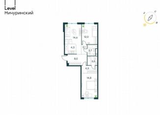 Продается 3-ком. квартира, 67.5 м2, Москва, район Очаково-Матвеевское, жилой комплекс Левел Мичуринский, к7