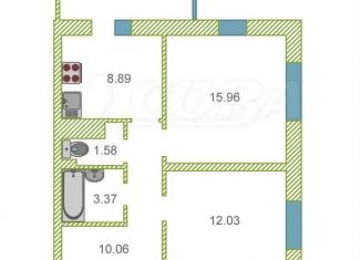 Продажа 2-комнатной квартиры, 52 м2, Тюмень, улица Дмитрия Менделеева, 2к2, ЖК Кристалл