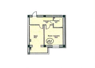 Продается 1-ком. квартира, 45.8 м2, хутор Новая Пролетарка, Озёрная улица, 2Е