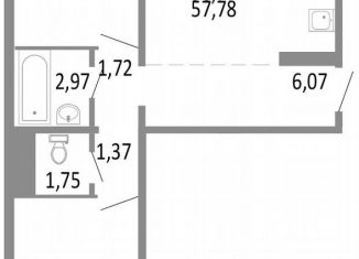 Продажа 3-ком. квартиры, 56.8 м2, Челябинск