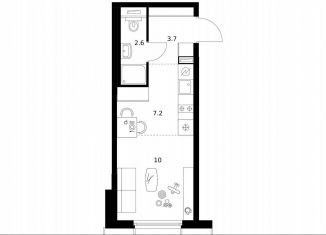 Продажа квартиры студии, 23.5 м2, Москва