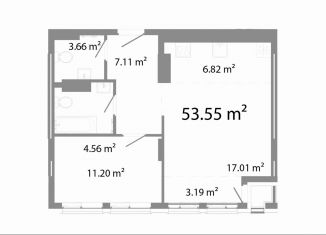 Продажа 2-комнатной квартиры, 53.6 м2, Челябинск