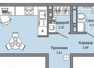 Продажа 2-комнатной квартиры, 43 м2, Ульяновск, Засвияжский район, жилой комплекс Город Новаторов, 2