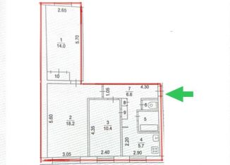 Продам 3-комнатную квартиру, 60.3 м2, Московская область, село Софьино, 11