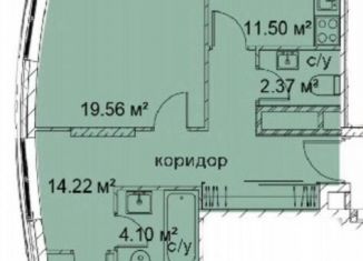 Двухкомнатная квартира на продажу, 64.9 м2, Московская область, Красноармейская улица, 19