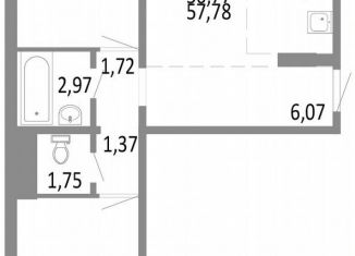 Продам 3-ком. квартиру, 56.8 м2, Челябинск