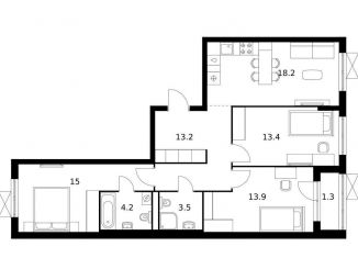 Продажа 3-ком. квартиры, 82.7 м2, Ярославль