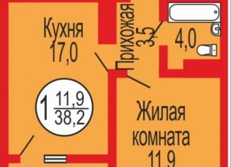 Продаю 1-комнатную квартиру, 38 м2, Оренбург, улица Эссена, 12, Ленинский район