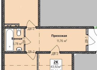 Продается 2-ком. квартира, 81.4 м2, Махачкала, Благородная улица, 17