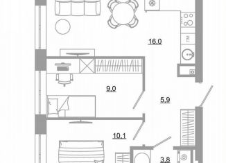 Продам 2-комнатную квартиру, 44.8 м2, Екатеринбург, метро Чкаловская