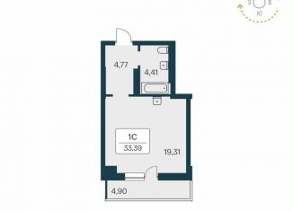 Продается квартира студия, 33.2 м2, Новосибирск, улица Зорге, 229/1