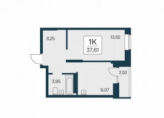 Продажа однокомнатной квартиры, 37.6 м2, Новосибирск, Калининский район