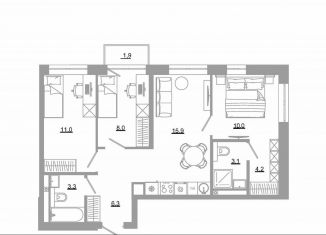 Продаю 3-ком. квартиру, 63.7 м2, Екатеринбург