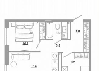 2-ком. квартира на продажу, 49 м2, Екатеринбург, метро Чкаловская