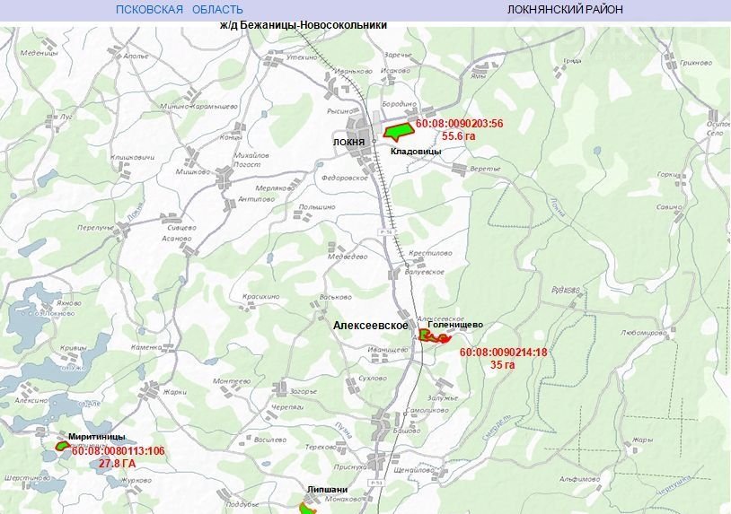 Карта локнянского района псковской области подробная с деревнями